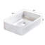Lavabo vasque de salle de bain rectangulaire blanc en céramique avec bonde