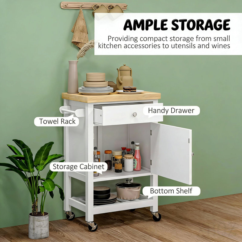 Mobile Kitchen Island, Rolling Kitchen Cart