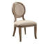 Chaise d'appoint rembourrée en lin Keesler