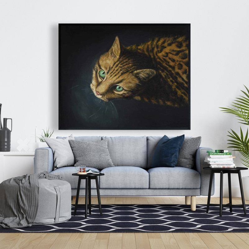 Bengal Cat Print On Canvas
