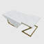 Ensemble de 2 tables basses gigognes en marbre avec cadre en métal Wrought Studio Brandalynn-488789517-488789514