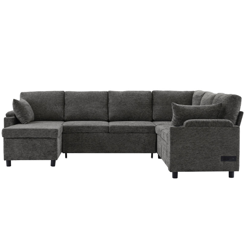 Canapé-lit modulaire polyvalent avec canapé-lit 109,9 po, Gris