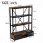 3-shelf Metal Open Bookcase With 2 Drawers And Led-1298279291
