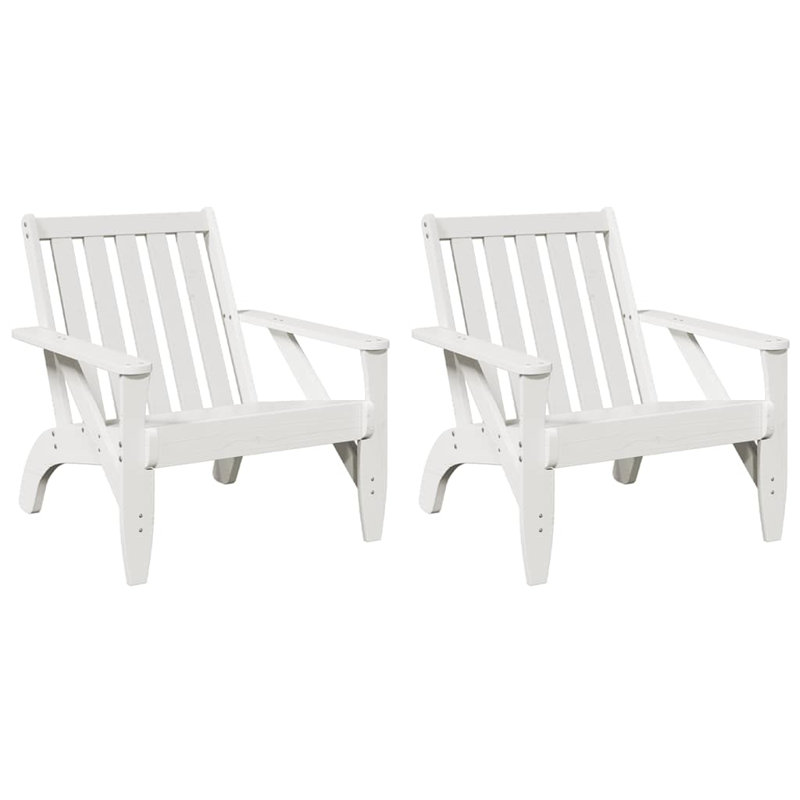 Garden Adirondack Chairs 2 Pcs 75X77x77 Cm, White
