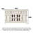 American-Style Solid Wood & Glass White Sideboard