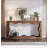 63 "Farmhouse Console Table with Storage in Brown, Couch Table Behind Sofa, Long Entryway Sofa Station, Narrow Console Stand, Hallway Stand for Entryway Living Room