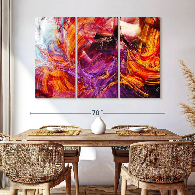 Avery Abstract Caramel Splash, 42" H x 65" W