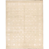 Hand-Knotted High-Quality Cream and Cream Area Rug