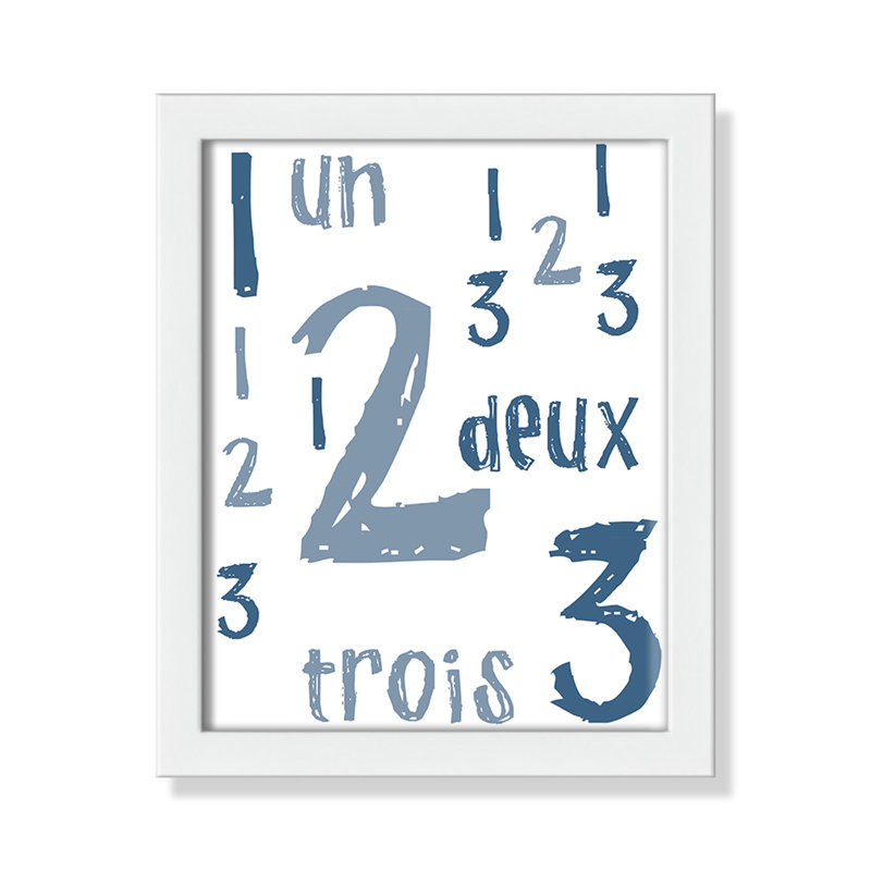 Impression sur papier français, H 10 po x l 8 po x P 1,18 po, Encadré de boîte blanc