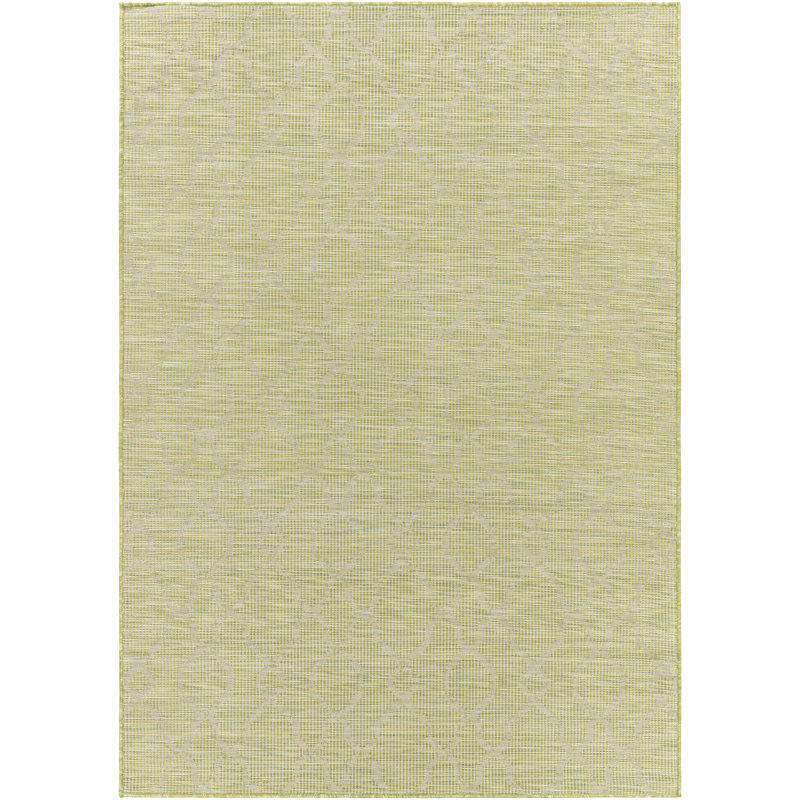 Tapis vert à motif floral Brimberry, Rectangle 5 pi 3 po x 7 pi