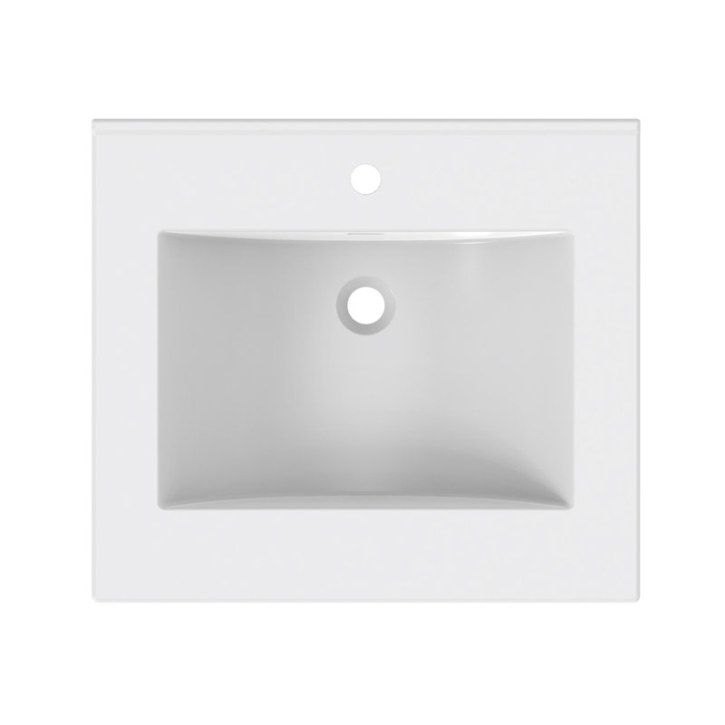 25" Ceramic Top 1.8 cm thick White, Single