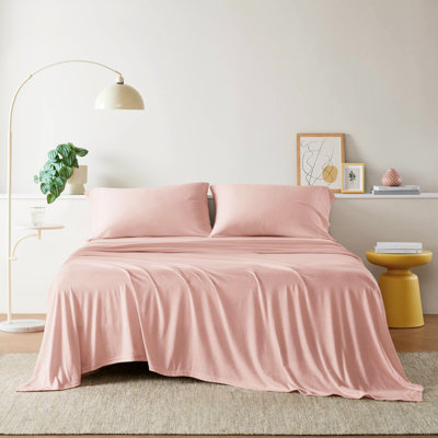 Draps en mélange de coton grand format toutes saisons - incroyablement doux, absorbant en saison chaude, chaud, froid et confortable pouvant accueillir un matelas jusqu'à 16 po, livré avec 1 drap plat, drap-housse 2 taies d'oreiller, machine