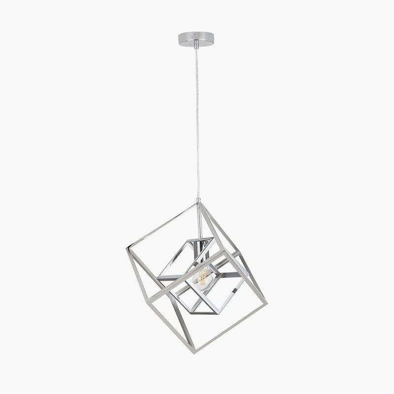 Adamantia 1 - Light Steel Square/Rectangle Pendant