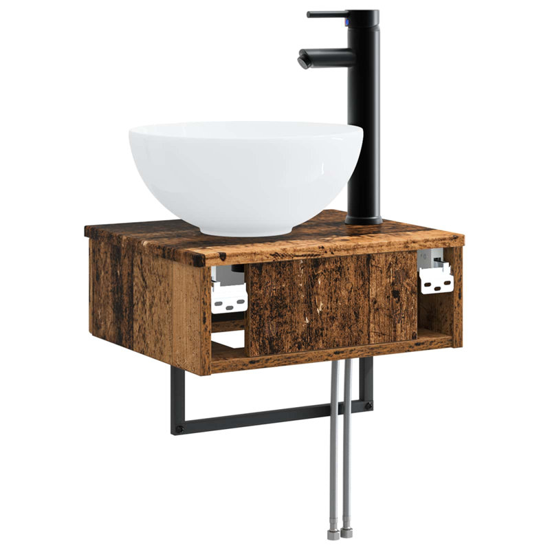 400 mm Bathroom Vanity, Old Wood