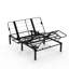Base de lit ajustable pour grand lit, fonctionnalité zéro, capacité de 750 lb, deux ports, configuration pliable pour un cadre confortable noir, économie d'espace
