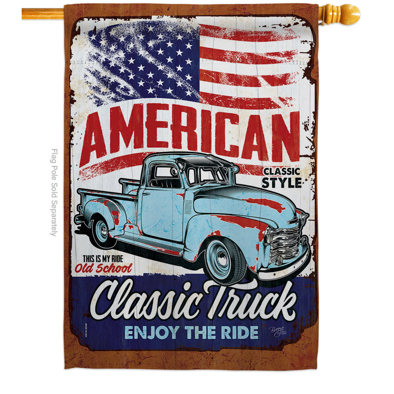Drapeau de maison classique en polyester 28 po x 40 po