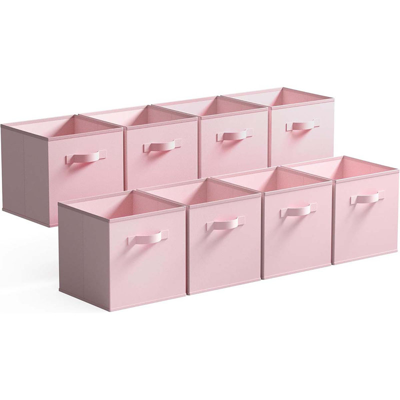 Cube Storage Bins, 11 Inch Storage Cube Organizer, Collapsible Fabric Storage Cubes With Handle, Decorative Cube Storage Organizer For Shelves, Closet, 8-Pack