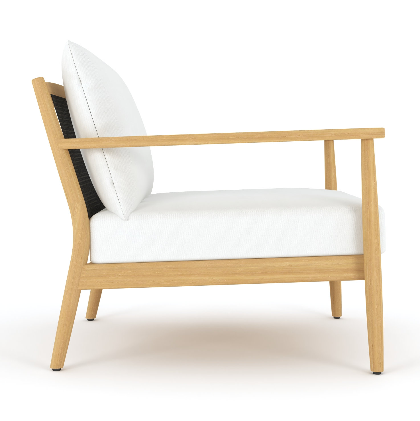 Juniper Teak Patio Lounge Chair, White