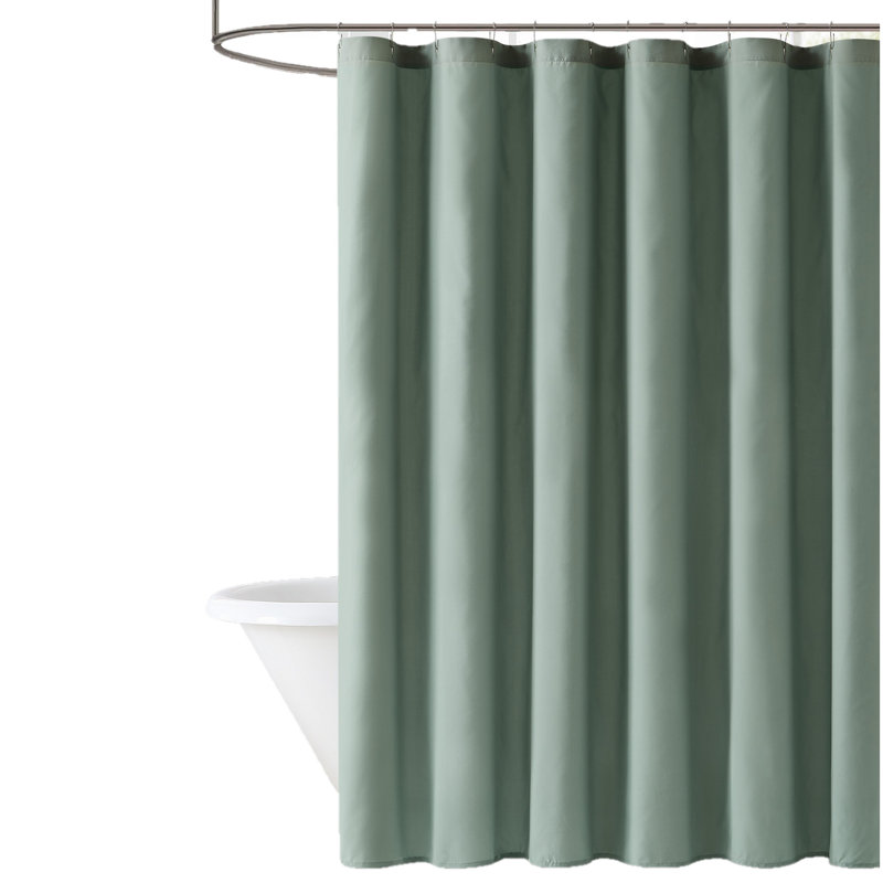  Rideau de douche en microfibre de couleur unie Trely Soft Everyday , Vert