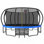 Trampoline d'extérieur 16 pi pour enfants et adultes, trampolines citrouilles avec poteaux courbés, enduit antirouille robuste homologué ASTM