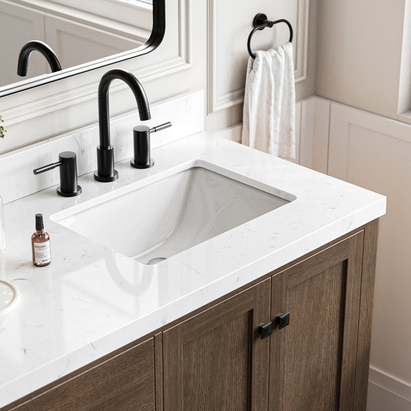 Base de meuble-lavabo double Panchuri 72 po seulement, Chêne brun