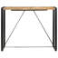 Grable Solid Wood Top Metal Base Dining Table