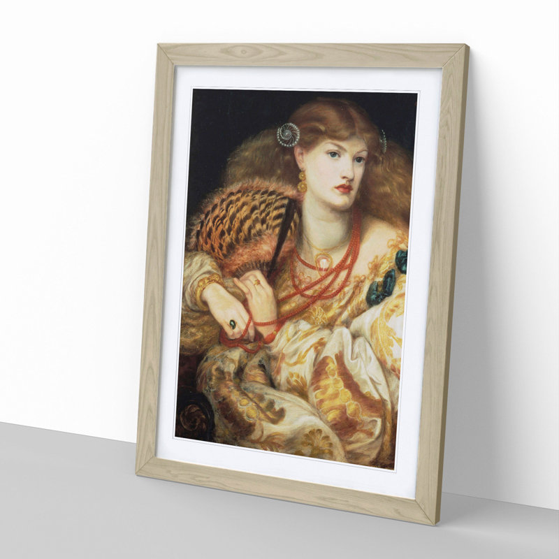 Monna Vanna by Dante Gabriel Rossetti - Picture Frame Painting, 48cm H x 36cm W x 2cm D, Oak