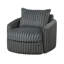 Chaise pivotante en velours côtelé moderne et contemporain de 38,5 po Dalrymple avec base pivotante à 360 degrés et revêtement en velours côtelé-1236404434