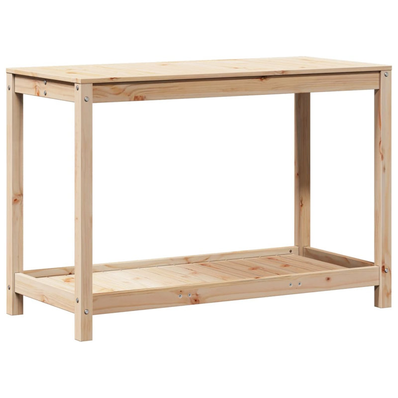  Table de rempotage en bois de pin massif naturel, Naturel, H 29,5 po x l 42,5 po x P 19,7 po