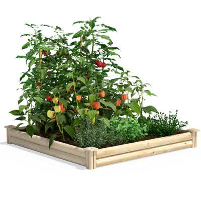 Wood Raised Garden Bed
