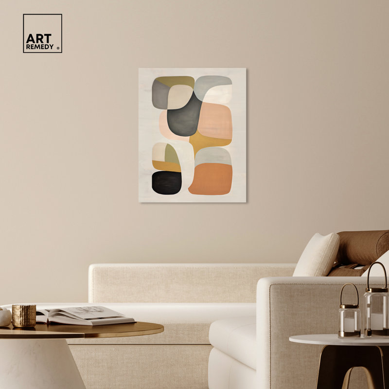 Soft Spot Boho Neutral Abstract Wall Art by Art Remedy, 37" H x 31" W, Wrapped Canvas
