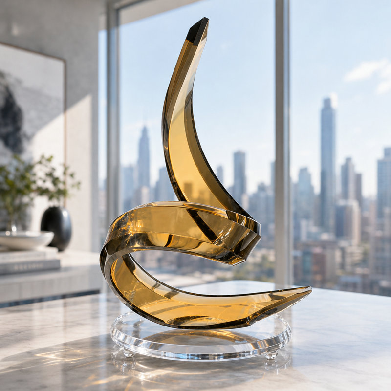Zameir Abstract Figurines & Sculptures, Honey