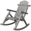Chaise berçante en bois de sapin durable pour patio et jardin, conception ergonomique avec mouvement de balancement en douceur-640177047