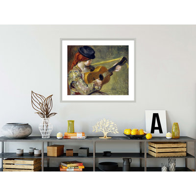 «Girl With a Guitare» par Pierre-Auguste Renoir, impression giclée sur cadre