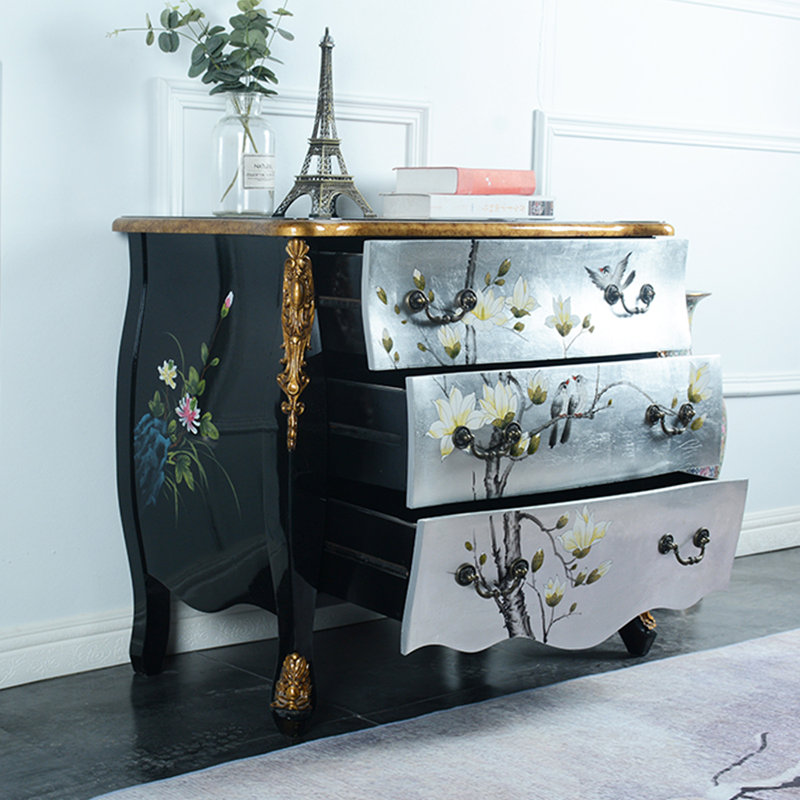 Armoire de vestibule 3 tiroirs Silver Silver