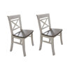 Pols 46cm H Solid Wood Cross Back Side Chair