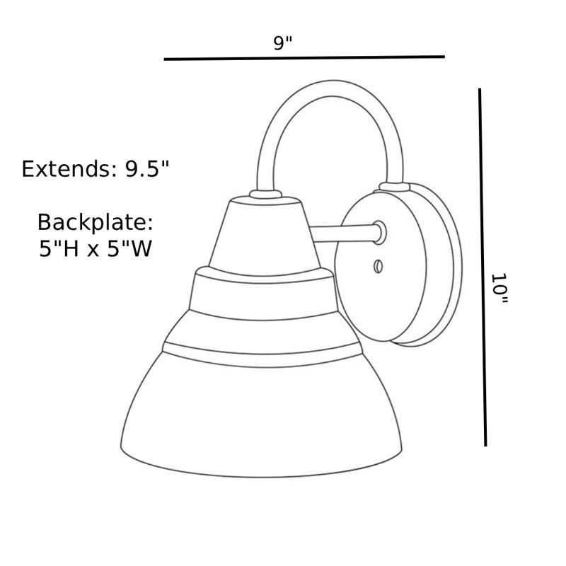 Solus Large Goose Outdoor Wall Mount Light Fixture, Black