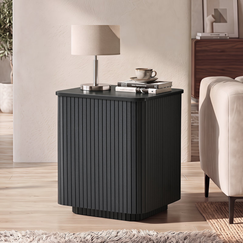 Table de bout avec rangement, Noir