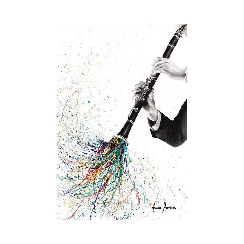 A Clarinet Tune by Ashvin Harrison - Wrapped Canvas Print, 20.32 cm H x 30.48 cm W