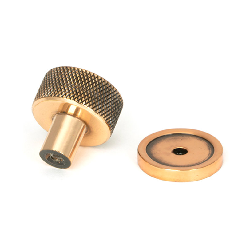 Round Knob, Polished Bronze, 2.5 cm