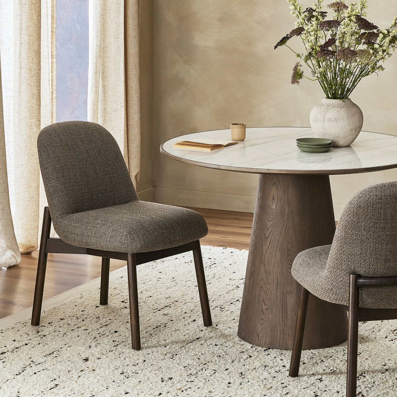 Loli Side Chair, Gibson Mink, Burnt Nettlewood