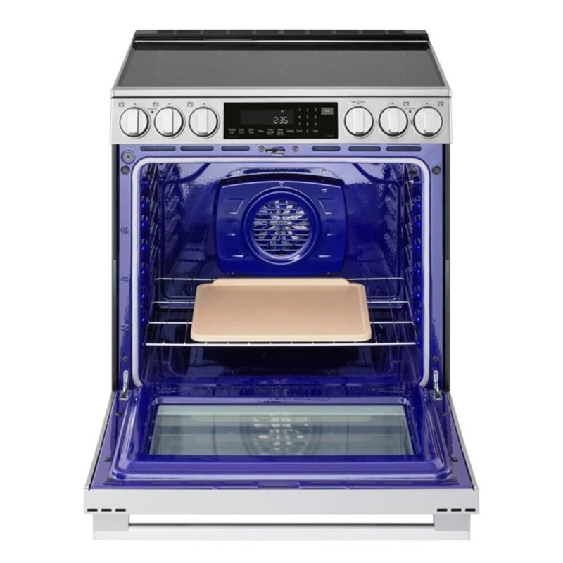 LG 6,3 pi³ Cuisinière électrique encastrée avec installation Instaview, ProBake Convection et friture, Stainless Steel