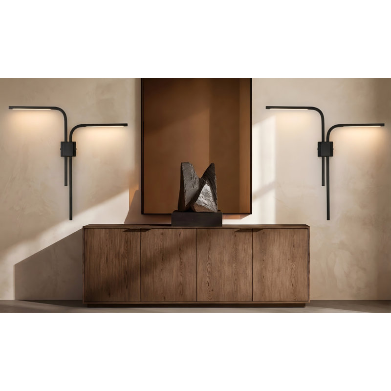 Modern LED Light Adjustable Task Wall Sconce, Matte Black