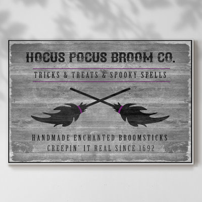 Toile tendue avec balai Hocus Pocus