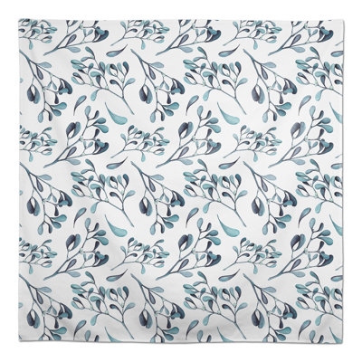 Nappe aquarelle feuilles et baies grises 2