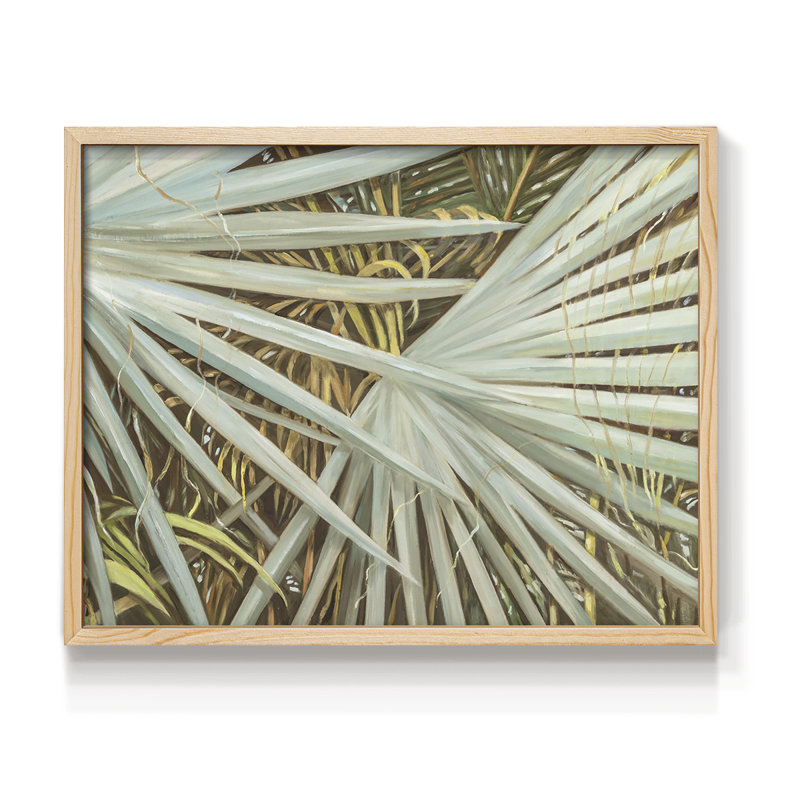 Suave Fronds - impression encadrée - réaménageable, H 8 po x l 10 po, Naturel