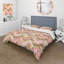 Ensemble de housse de couette chevron rose doré Glam I - Mid-Century-109173523