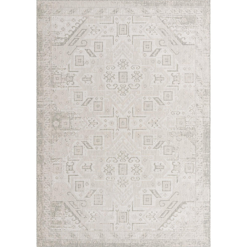 Outdoor Chand Area Rug Beige Color, Rectangle 7'10" x 11'