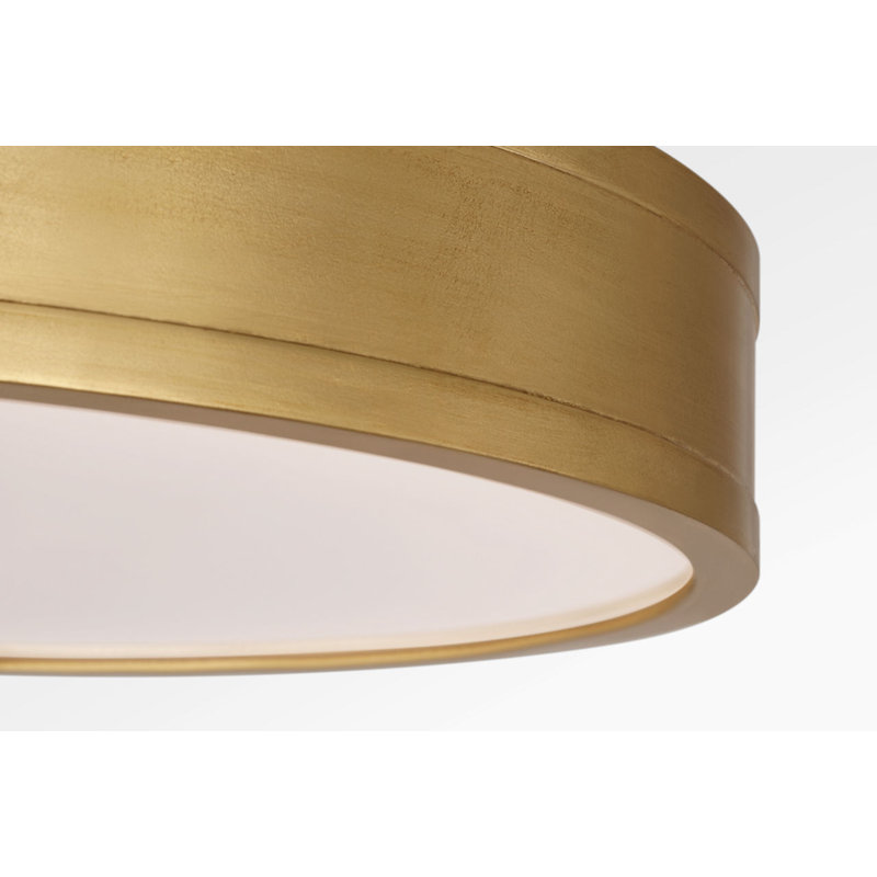 Dupont Round Semi Flush, Gild, 4" H x 16" W x 16" D