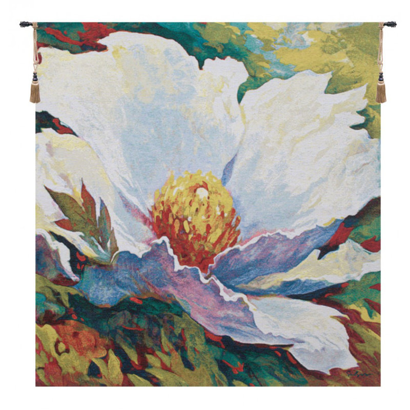 Loom Woven Cotton Blend Wall Hanging, 35" H x 35" W x 0.15" D
